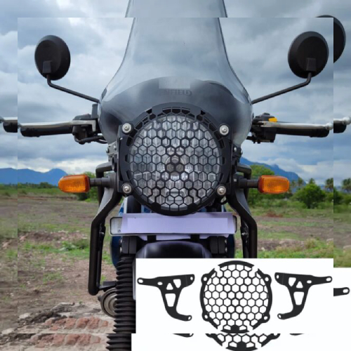 Headlight Grill for Royal Enfield Himalayan Head Light Frame Protector Black Model BS4